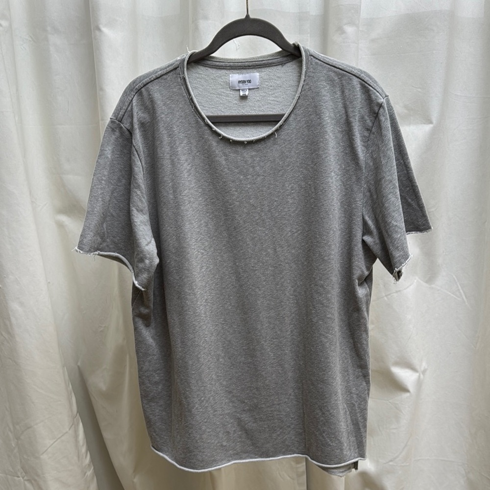 HYDEN YOO New York Gray Short Sleeve Crew Neck Tee